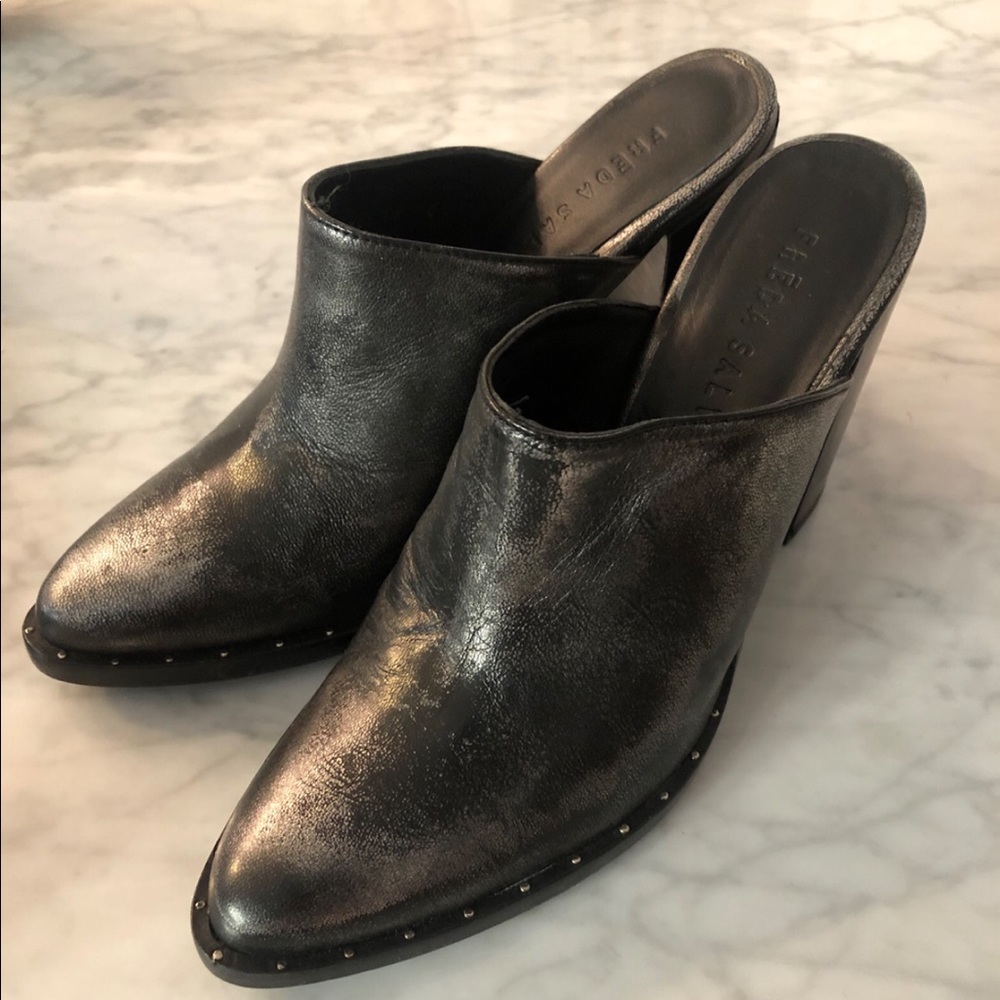 Freda Salvador Leather Pointed Toe Mules